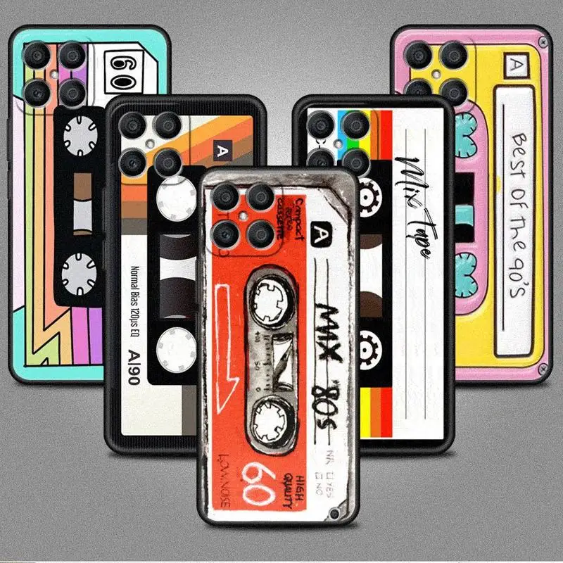 Mixtape Vintage Magnetic Tape Cassette Audio Case For Honor X8 X8a 90 X9a 8X 70 50 20 Magic5 Pro 9X P60 P50 Soft Phone Funda