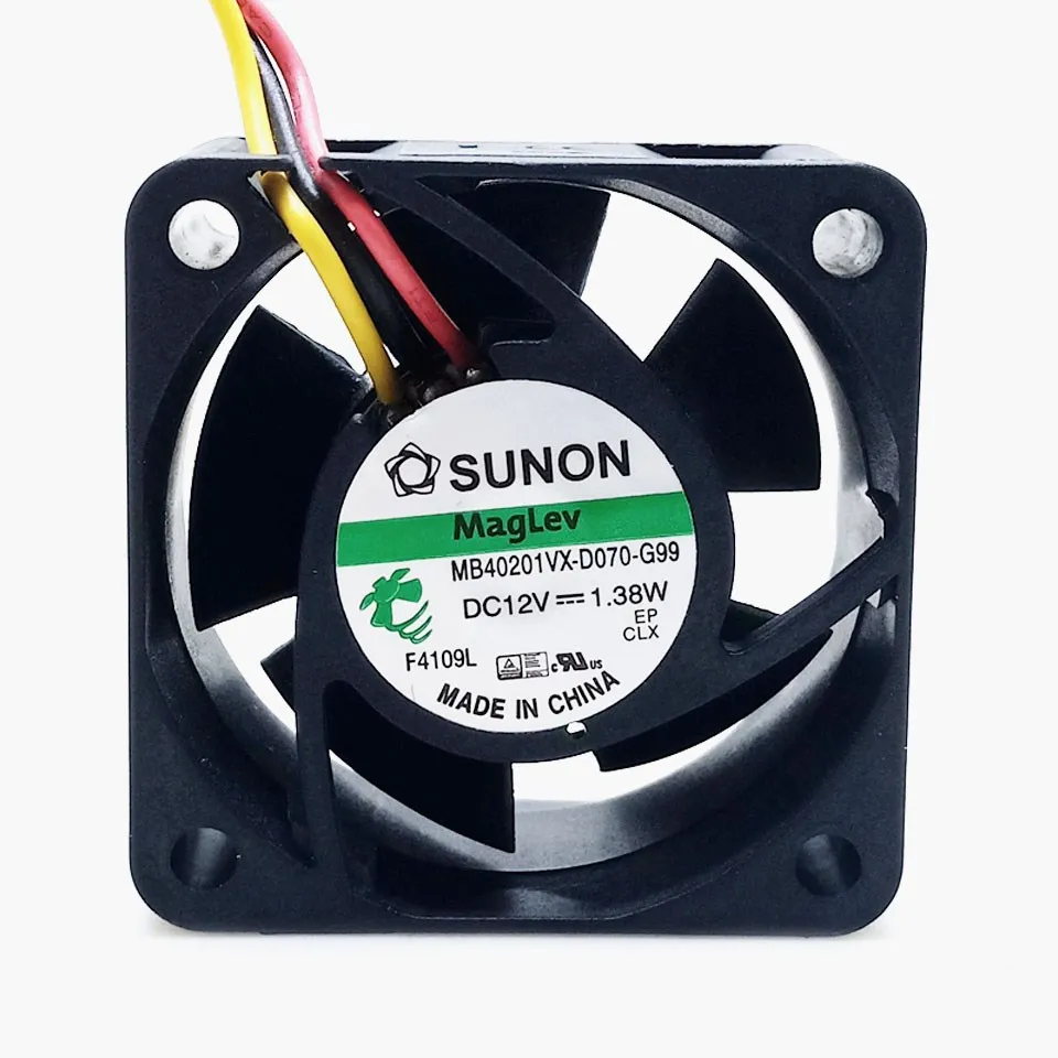 1pcs  MB40201VX-D070-G99 Maglev Mute Fan 12V 1.38W 4020 40mm 40*40*20mm Speed Tach cooling Fan for SUNON