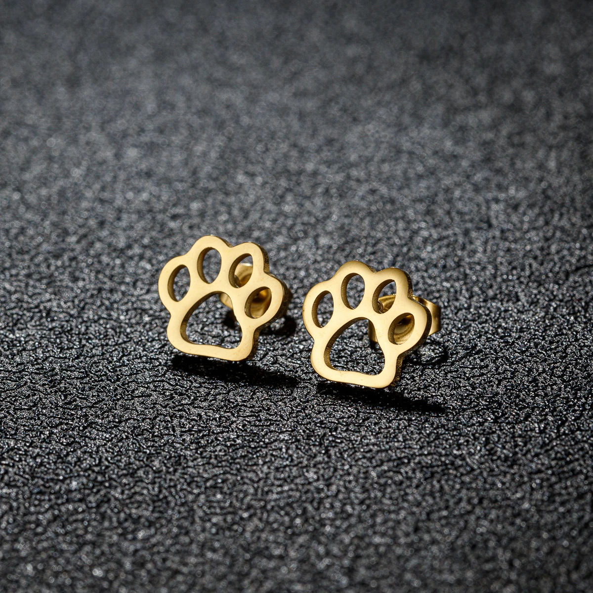 Tiny Dog And Cat Paw Piercing Stud Earrings For Women Stainless Steel Puppy Cute Earrings Jewelry Accessories Pircing Oreja