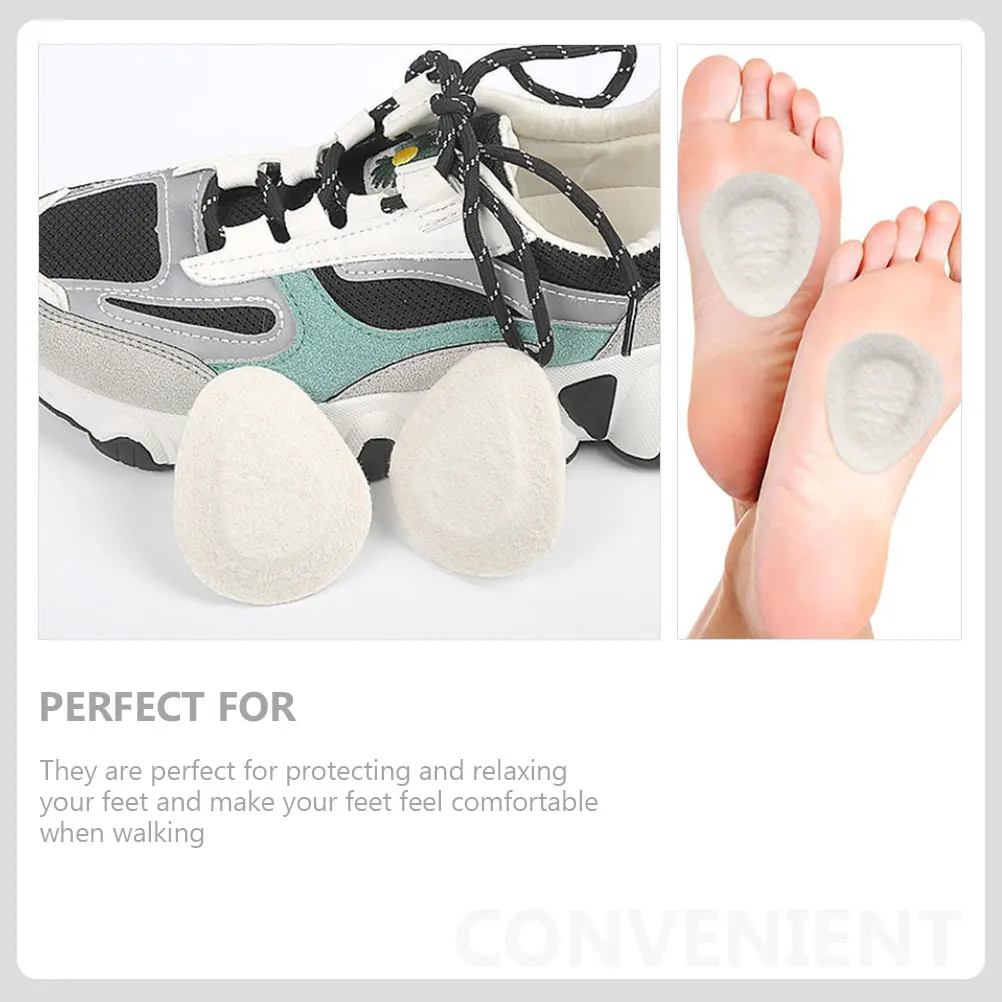 

2 Pairs Shoe Cushions for Women Heels Pads Insole High Felt Forefoot Comfort Inserts Insoles