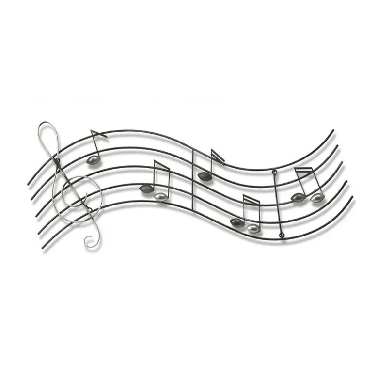 Artistic musical note iron wall decoration painting, note keyboard iron painting, home wall decoration,hanging, metal cutting