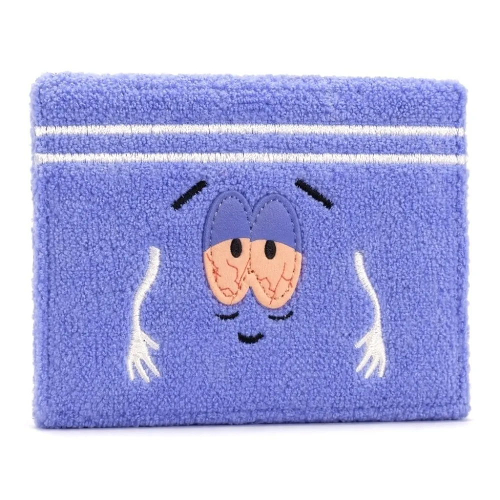 Cute Cartoon Wallet Soft Fuzzy Zip Closure Coin Purse Card Holder Towel Cloth Embroidered Mini Change Holder Casual Gift