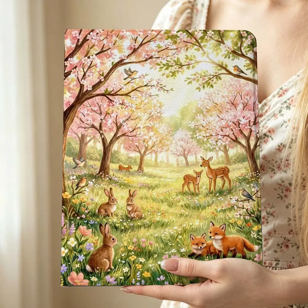 Cartoon Forest Animal Pen Tray For Huawei MediaPad MatePad Honor Pro V6 9 V8 X9 X 10 13.3 12.3 11 11.5 Inch Tablet Case