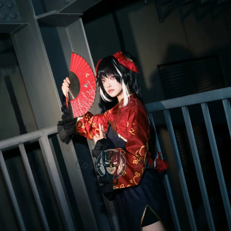บริษัทลิมบัส ‌   เจีย ซีชุนคอสเพลย์อะนิเมะเครื่องแบบชุดกี่เพ้าสีแดงชุดฮาโลวีนปาร์ตี้คาร์นิวัลผู้ชายผู้หญิงเสื้อผ้าชุด