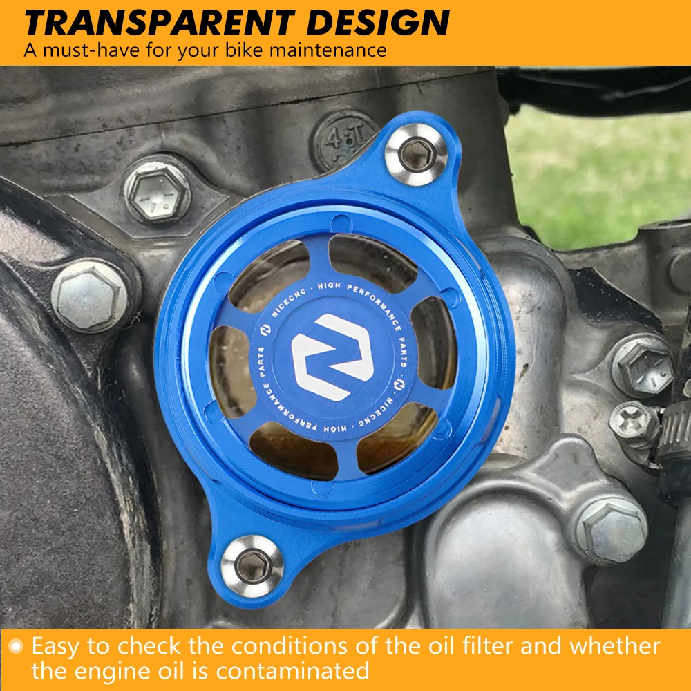 Para YAMAHA WR YZF WRF 250 450 YZ 250F 450F 250FX 450FX YZ250F YZ450F WR250F WR450F tapa de filtro de aceite de Motor protector de enchufe NICECNC