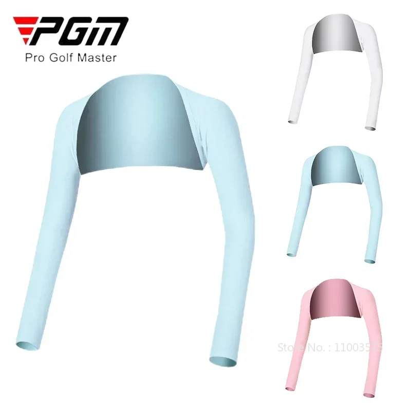 Fotografia 6: Pgm proteção solar oversleeve verão uv mangas compridas braço manga anti-uv manto xale para mulher camisa de seda gelo ciclismo acampamento