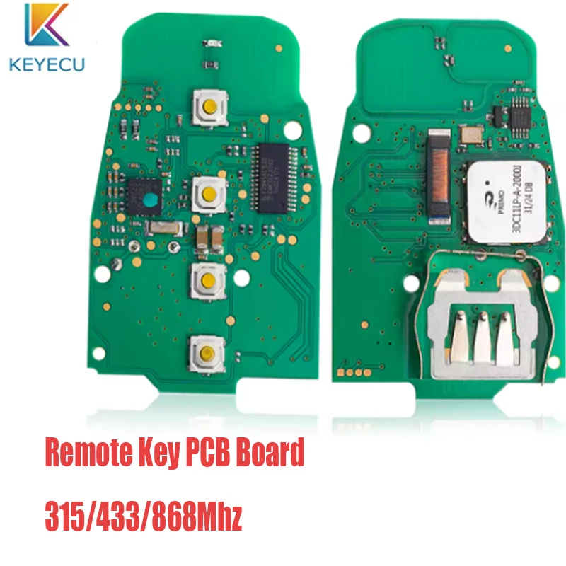 

KEYECU Proximity Keyless-GO Remote Key PCB Board For Audi A4 A6L A7 Q5 A4L A8L 8T0 959 754 J Keyless 315./433/868Mhz