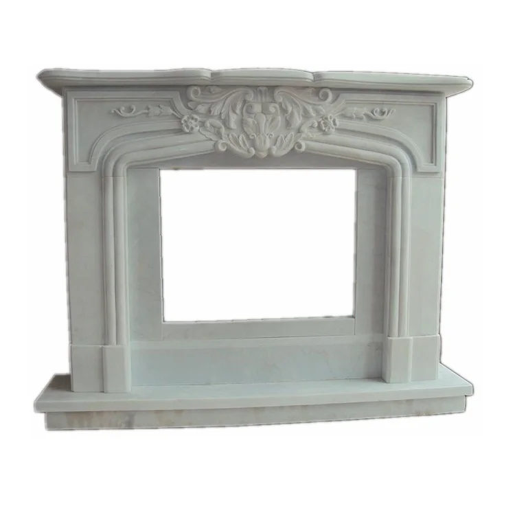 MFE097B Antique Marble Fireplace Surround, Fireplace Mantel Limestone, Natural Stone Patio Garden Fireplace
