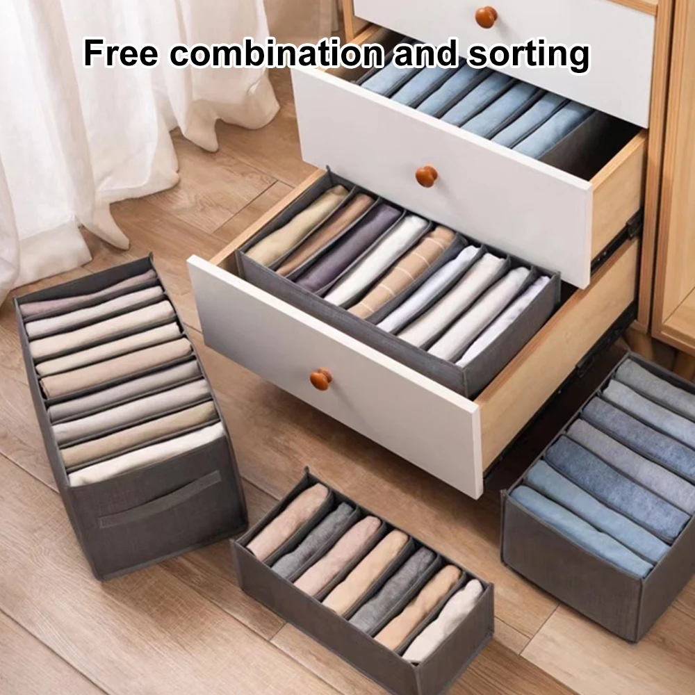 Foldable Underwear Storage Box Drawer Closet Divider Clothes Bra Socks Organizer Cabinet Wardrobe Separation Box Clothes Holder