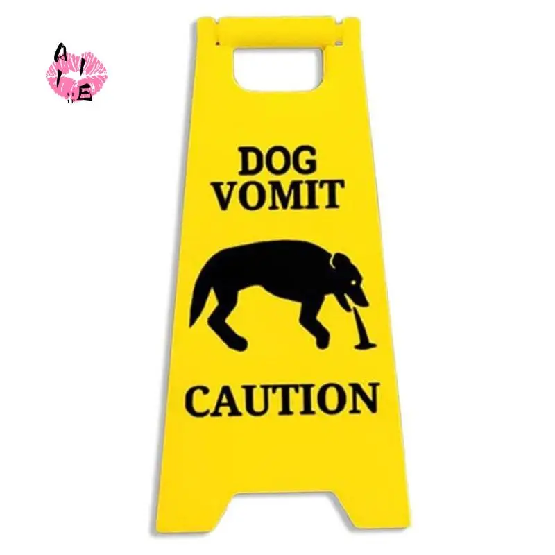 A11E-Vomit Sign,4 Inch Vomit Wet Floor Sign,Vomit Warning Sign Decoration Yard Sign