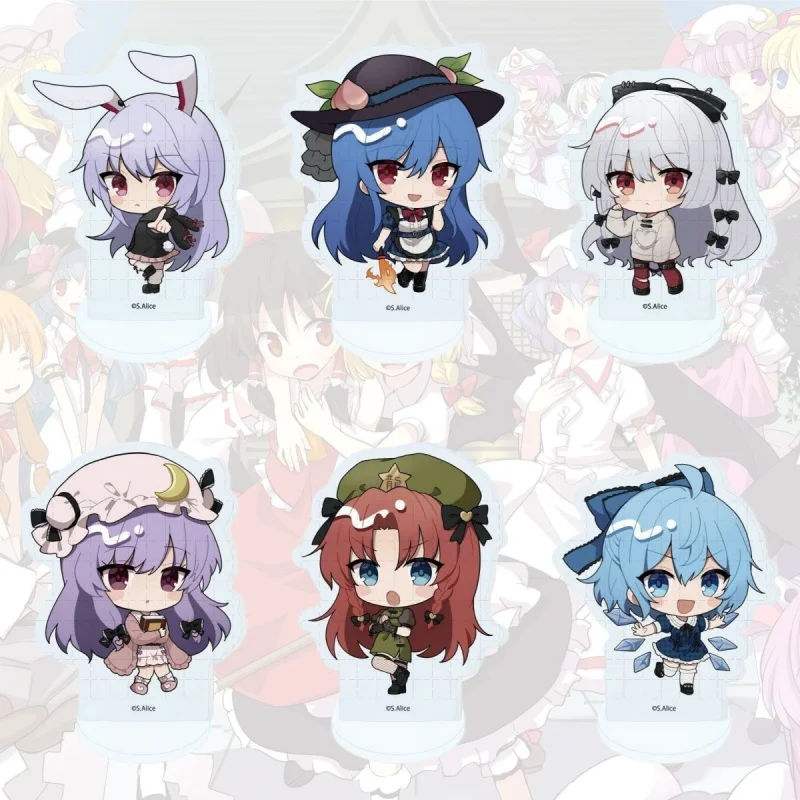 

Touhou Project Game Reimu Hakurei Marisa Kirisame Anime Acrylic Stand Model Figure Cosplay Plate Holder Topper Desk Decor Plate