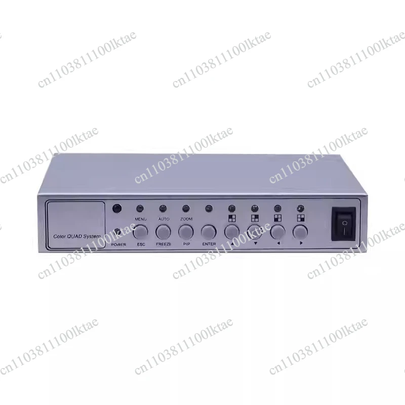 Screen Splitter 4 Channels Desktop Rack Type with Loop Pass VGA Color High-resolution Video 2 Channels