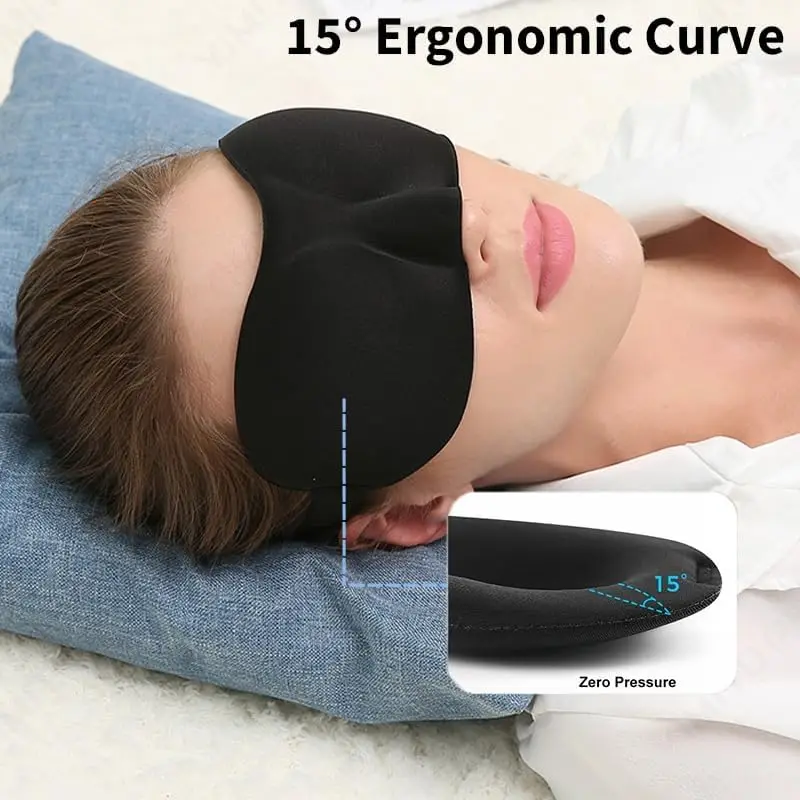 1/2/3 Pack 3D Eye‑Contour Sleep Eye Mask, Zero‑Pressure Light‑Blocking Soft Comfortable Blindfold for Deep Sleep Yoga Relaxation