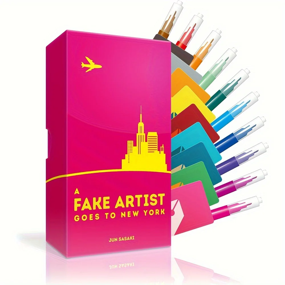 New York Fake Artist Storytelling Card Game - SCOUT Fun Drawing Party Game For 5-10 Players Perfect For Gatherings & Travel Fun