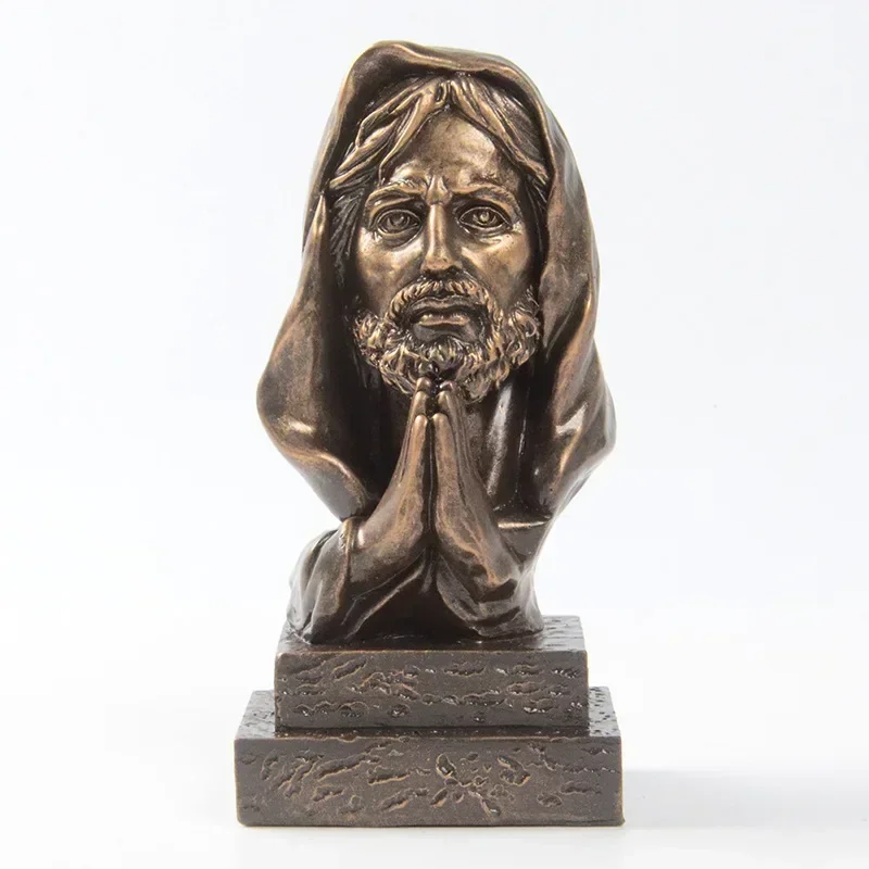 Imitation bronze jesus statue Resin Jesus Christ cross church decoration High-quality home decoration ornaments