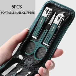 6 adet Set tırnak makası takım ev High End Mens ve bayan özel tırnak makası manikür güzellik araçları taşınabilir ev