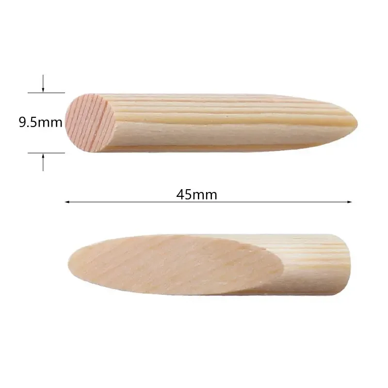 50Pcs Pine Inclined Hole Plug 9.5mm Pocket Solid Wood Punch Locator for Woodworking Furniture Jointing Accessorie Carpenter Tool