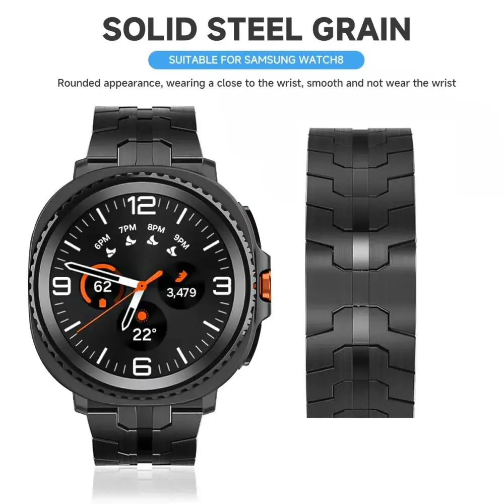 Correa de acero inoxidable para Samsung Galaxy Watch 8, 40mm, 44mm, correa de Metal para Galaxy Watch 8, accesorios clásicos de 46mm