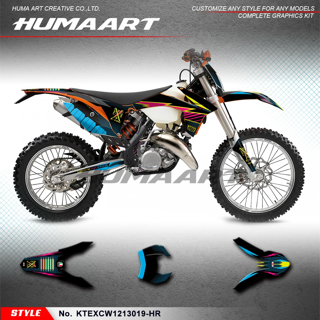 HUMAART Graphics Sticker Kit for KTM 125 200 250 300 350 450 500 EXC EXC-F XCW XCF-W 2012 2013 / SX XC 2011, KTEXCW1213019-HR