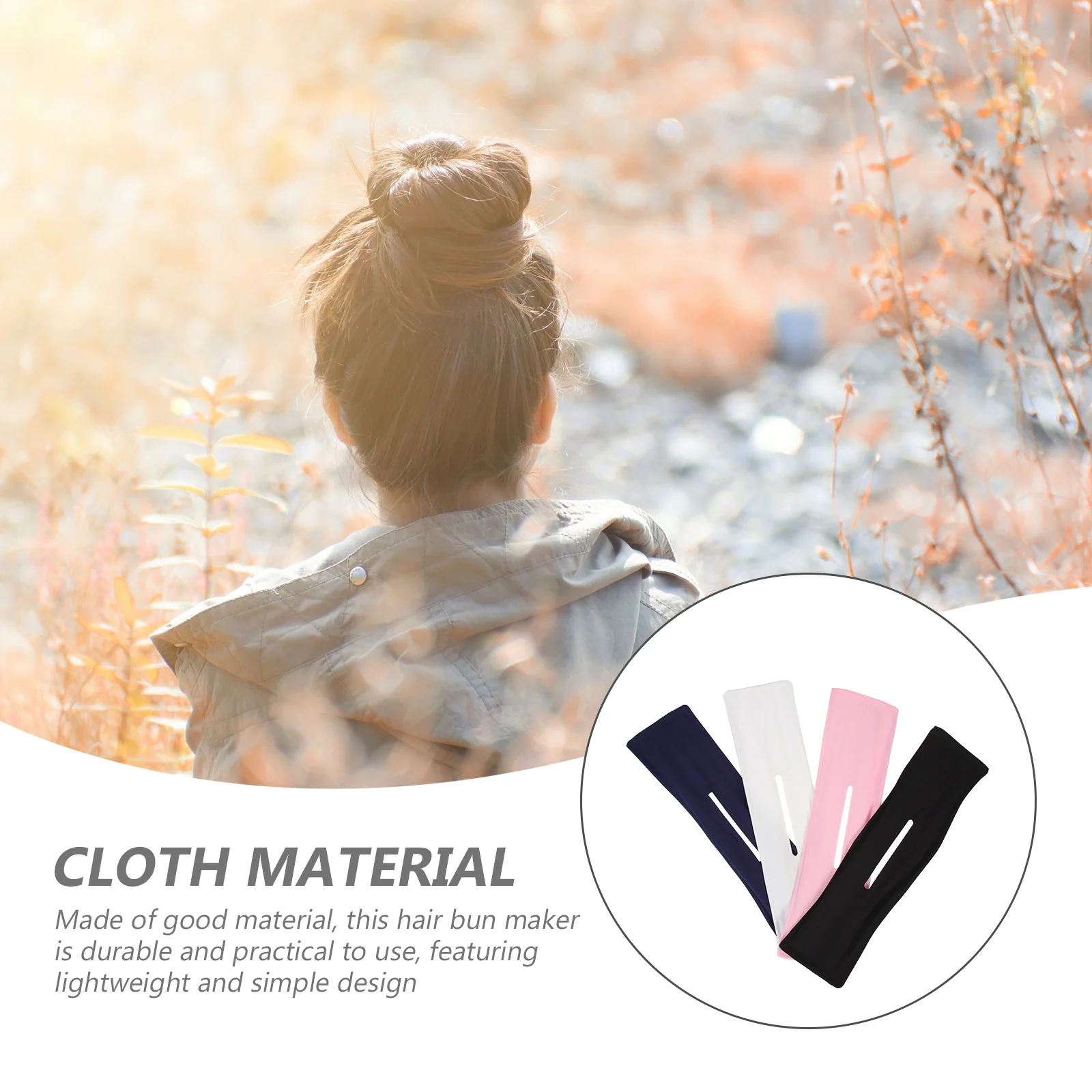 

4Pcs Hair Bun Maker for Women Lightweight Bun DIY Maker Easy to Use Fashion Headband for Daily Wear Or Exercise