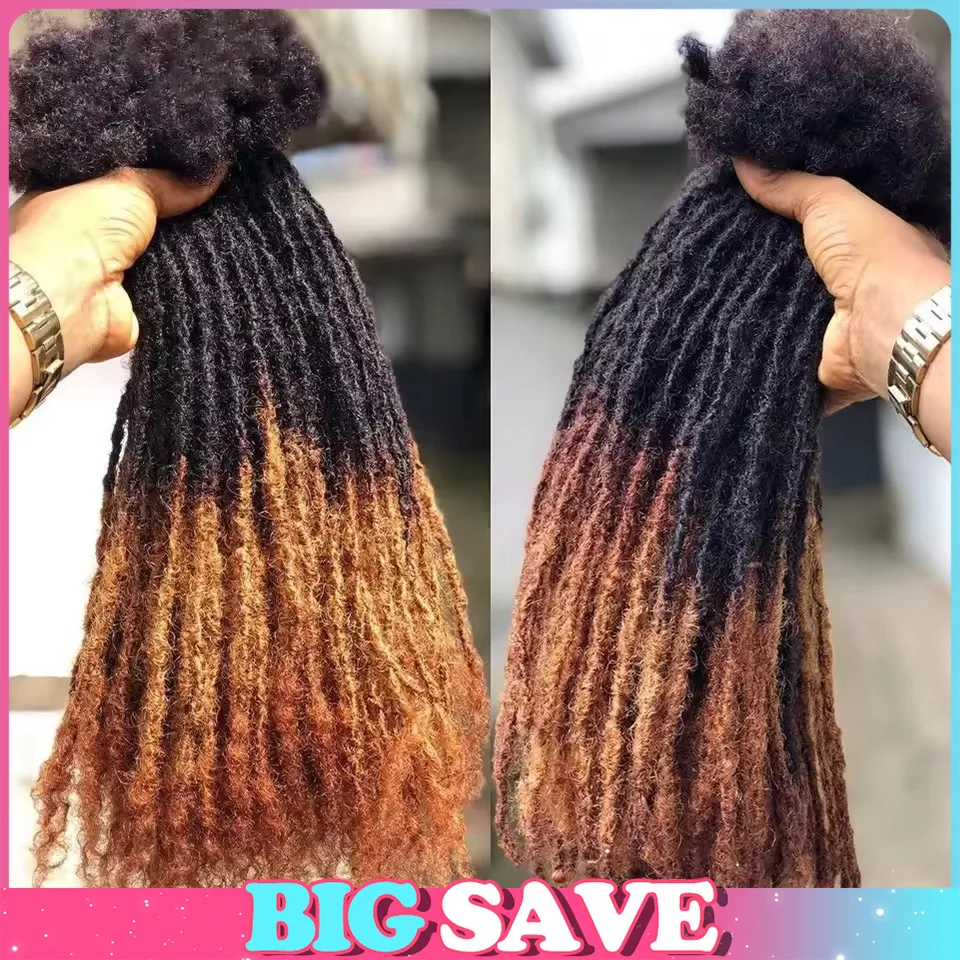 Malaysia Kinky Straight Echthaar Dreadlocks Loc Extensions Großhandel Häkelzöpfe Remy Haarverlängerungen 10 20 40 60 Stränge