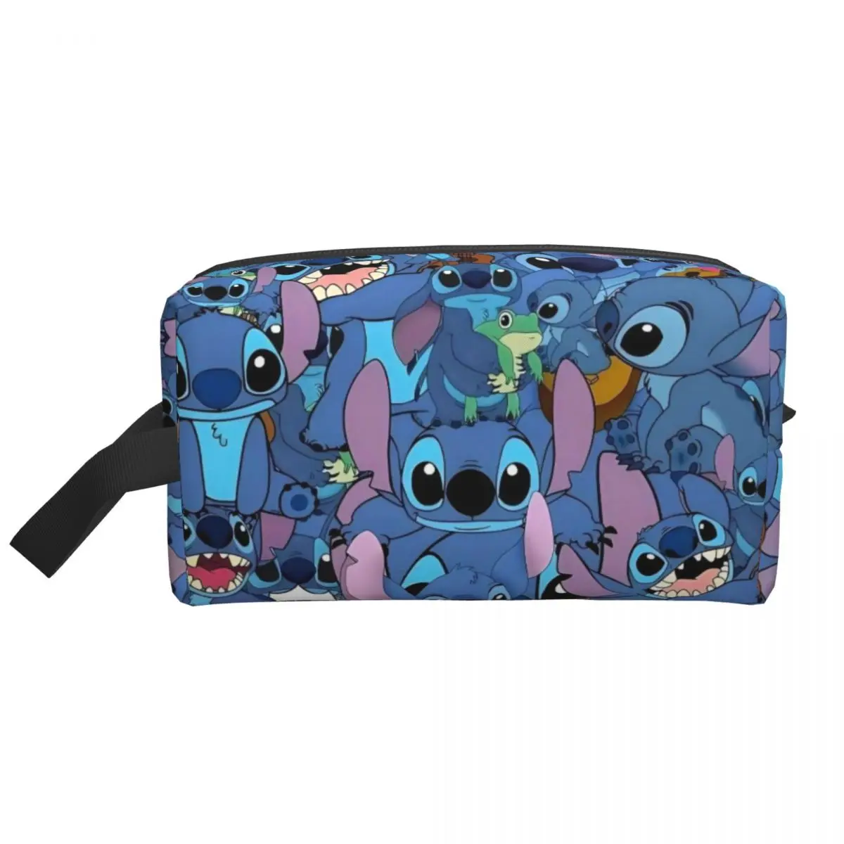 Custom Anime Stitch Pattern Toiletry Bag for Women Disney Cosmetic Makeup Organizer Lady Beauty Storage Dopp Kit Box