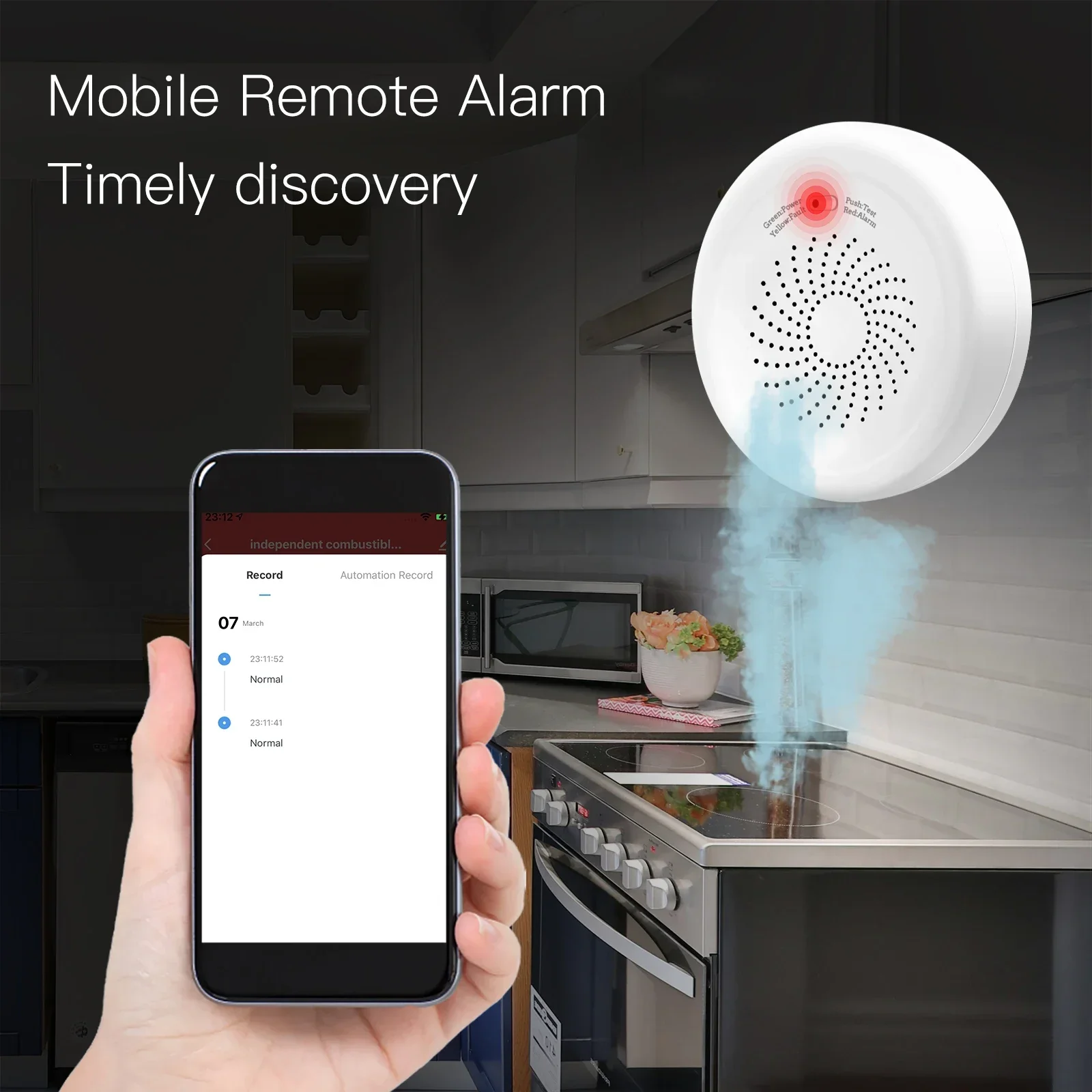 Slimme Zigbee Gaslekdetector Brandbare Sensor Tuya Smart Home Security Alarmsysteem Smart Life Tuya App Afstandsbediening