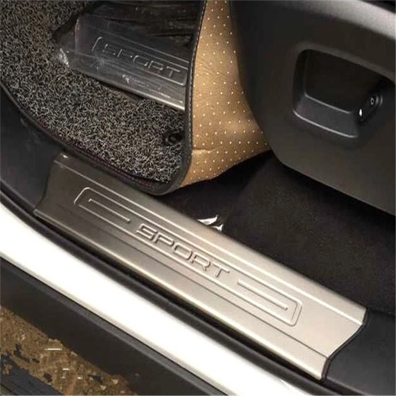 

WELKINRY For Range Rover Sport L494 2nd Generation 2013-2022 Car Doorsill Threshold Welcoming Foot Scuff Guard Pedal Trim