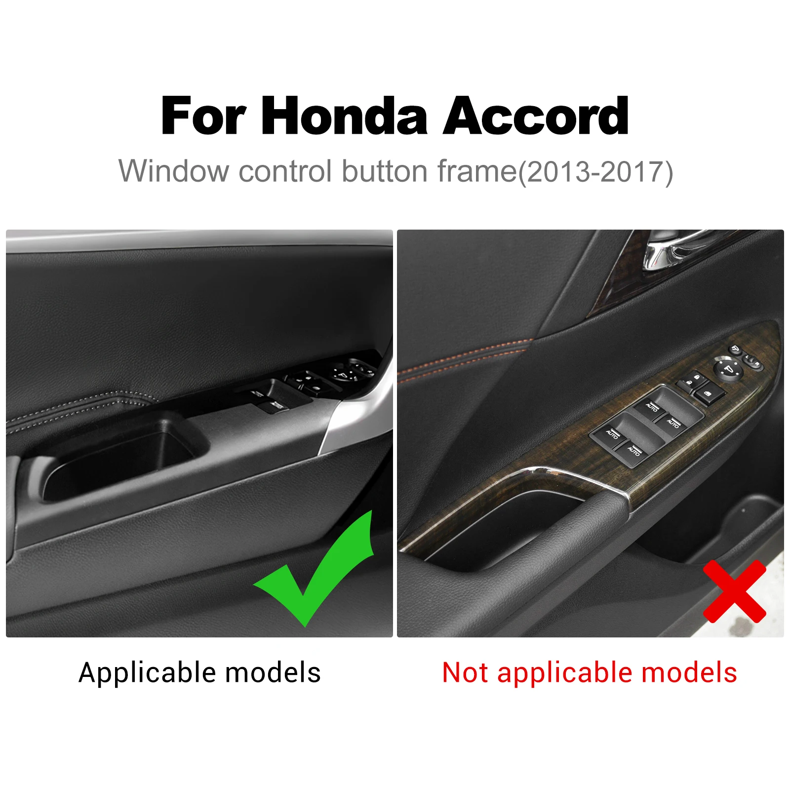 Real Soft Carbon Fiber Sticker For Honda Accord Coupe 2013 2014 2015 2016 2017 LHD Car Window Button Panel Interior Accessories