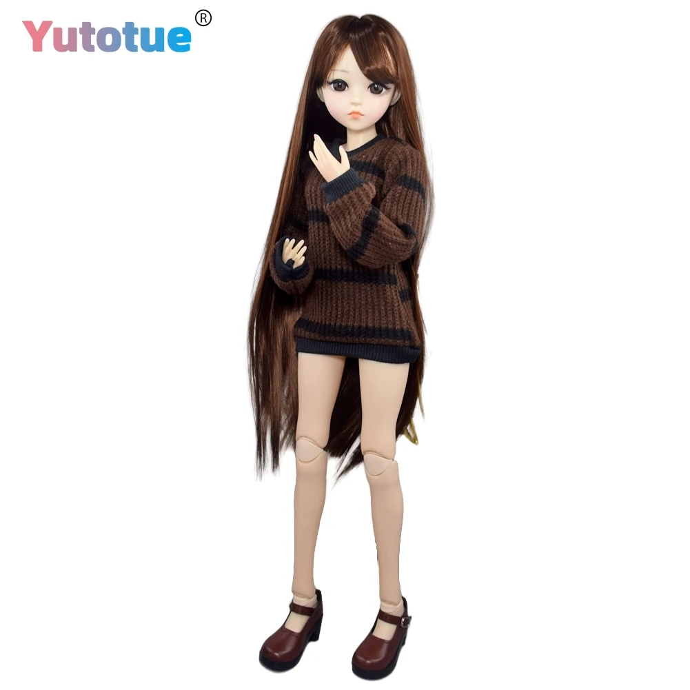 

YUTOTUE 1/3 BJD кукла игрушка 24 дюйма высота кукла для девочек механическая одежда для макияжа обувь парики полный комплект