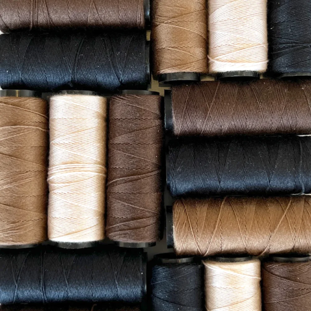 Sewing Threads Using for Hand Sewing Hair Extensions Making Wigs DIY (Black, Brown, Dark Brown, Beige, Khaki)