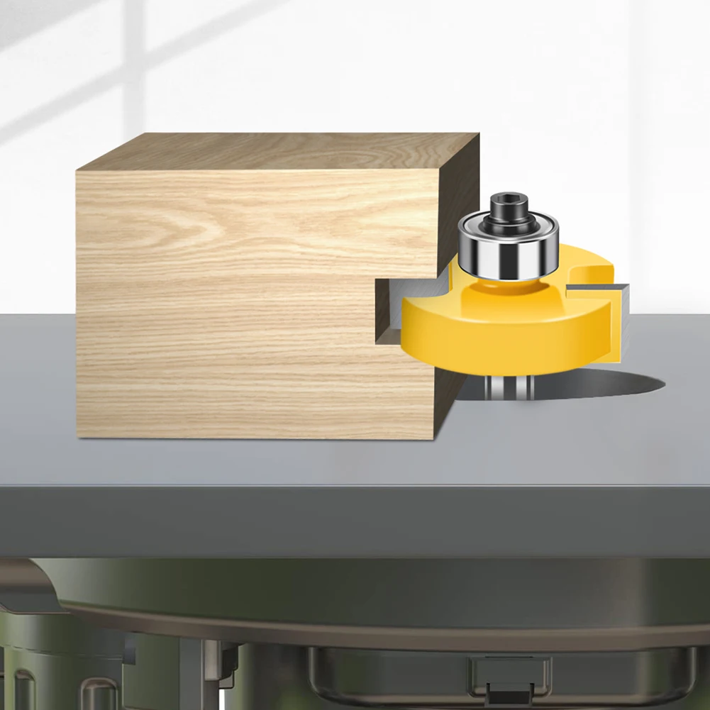 1Pcs 8mm handle, grooved cutter head, T-shaped grooved cutter head, cemented carbide woodworking cutter head.
