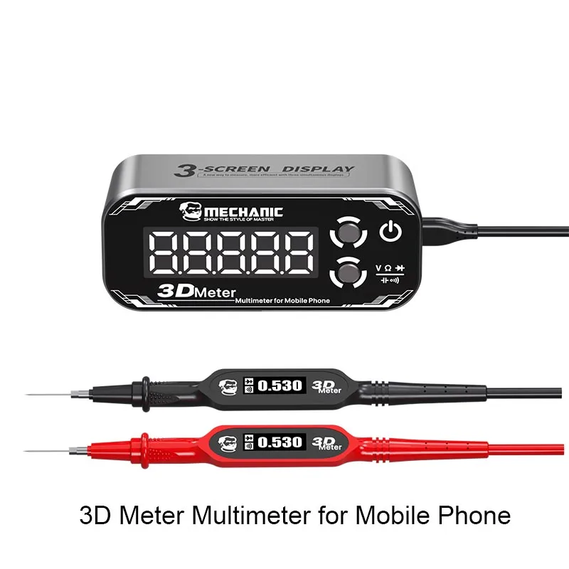

Mechanic 3D Meter Digital Multimeter for Mobile Phone Repair 3-screen Digital Display Detective 3.0 Multimeter