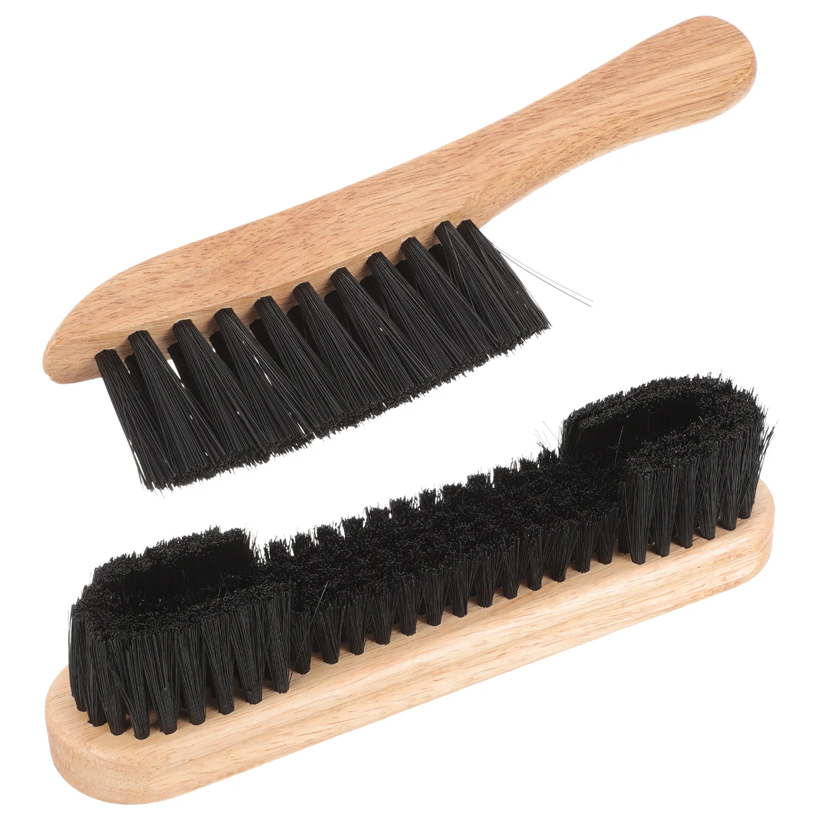 

2Pcs Pool Table Felt Cleaner Long Short Bristles Horseshoe Shape Corners Wooden Handle Pool Table Felt Cleaner