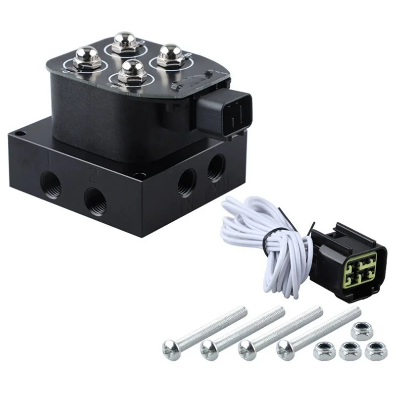 

Universal 12 Volt Car Solenoid Valve Air Ride Suspension Manifold With Remote Control Car Accessories