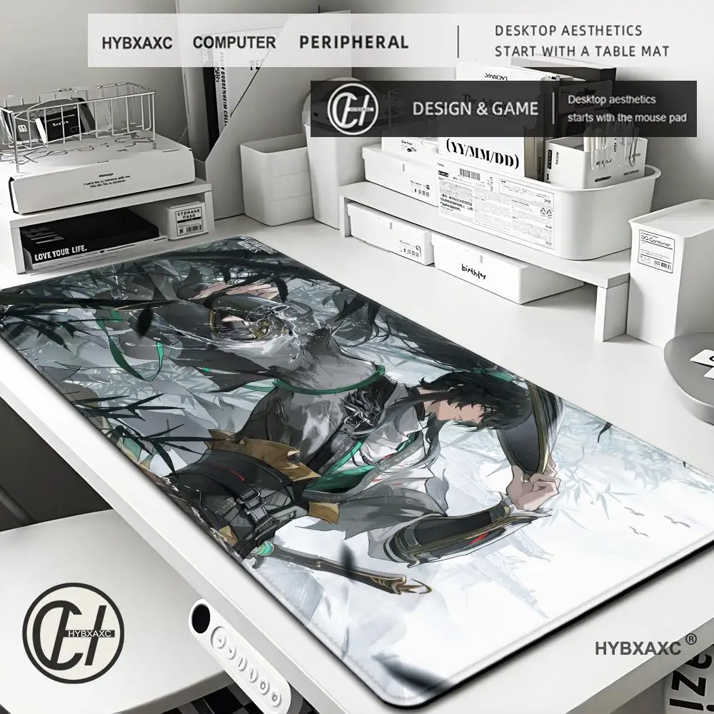 

New Wuthering Waves Qiuyuan Mouse Pad XXL Gaming Computer Gamer PC HD Printing Keyboard Desk Mat Non-Slip Rubber Laptop Mousepad