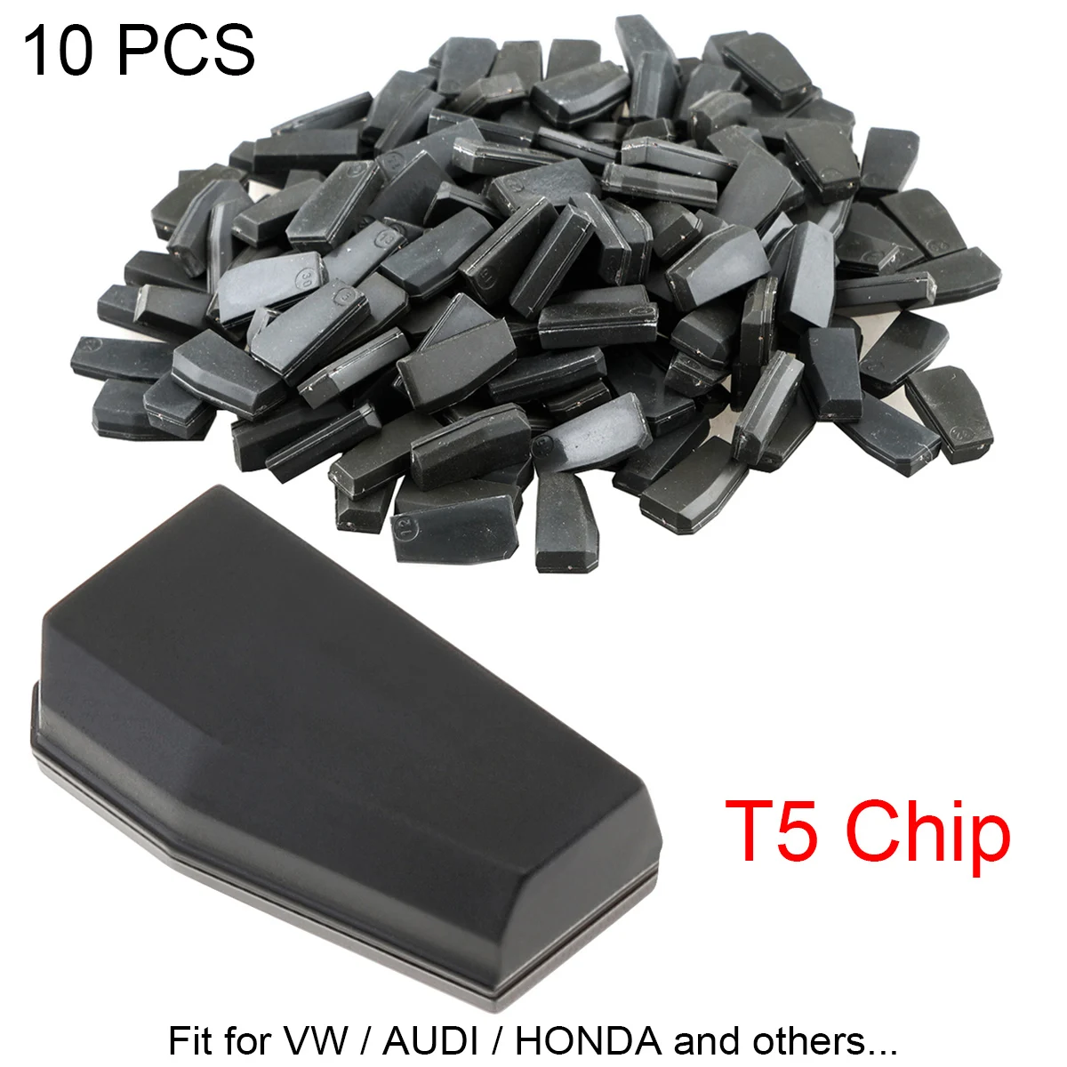 

10pcs Blank T5 (ID20) Automobile Keys Carbon Chip Car Key Transponder Chip Fit for V-W AU-DI HONDA etc Replacement