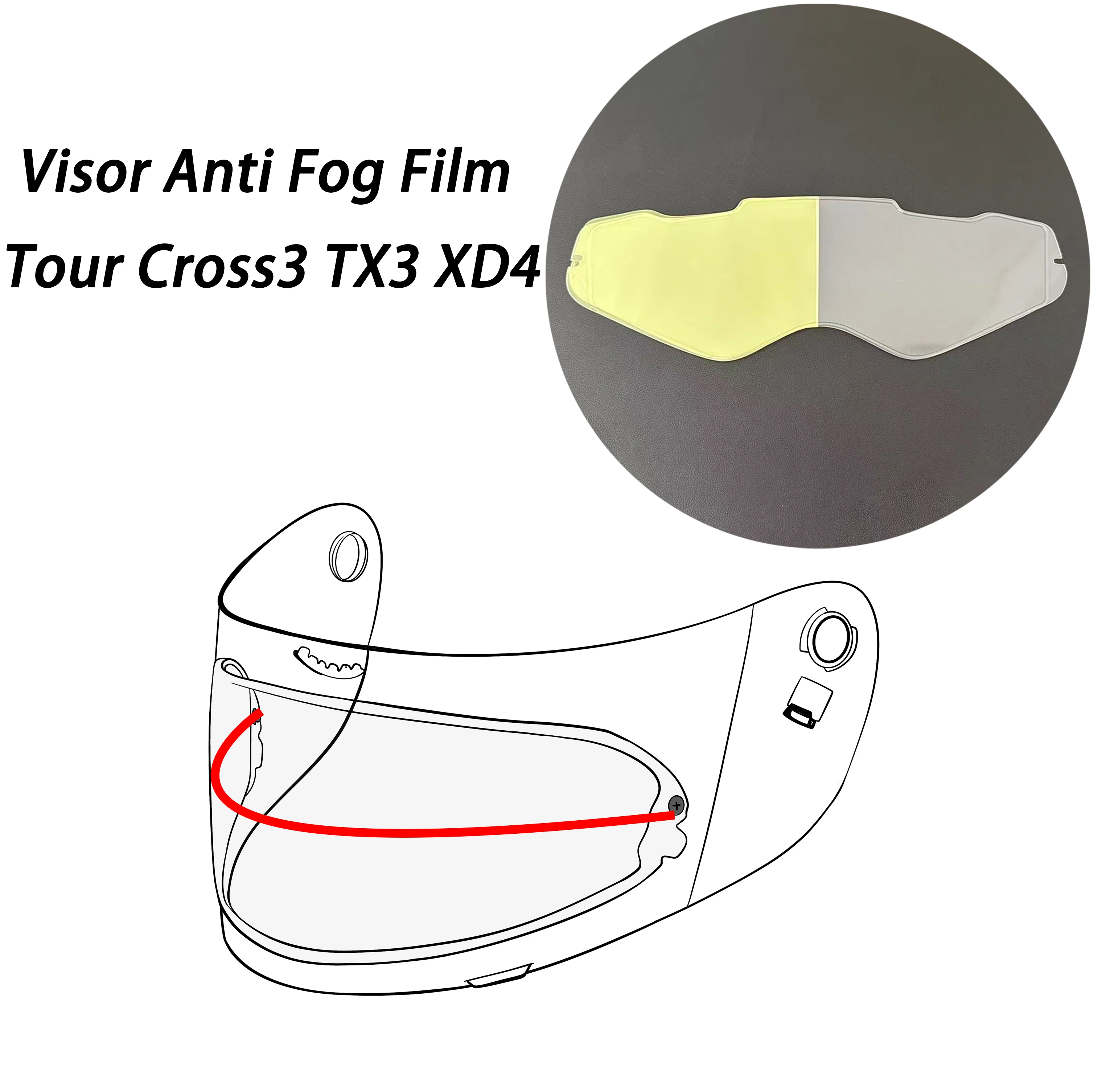 For Tour Cross3 TX3 XD4 Motorcycle Helmet visor Anti Fog Film For Arai
