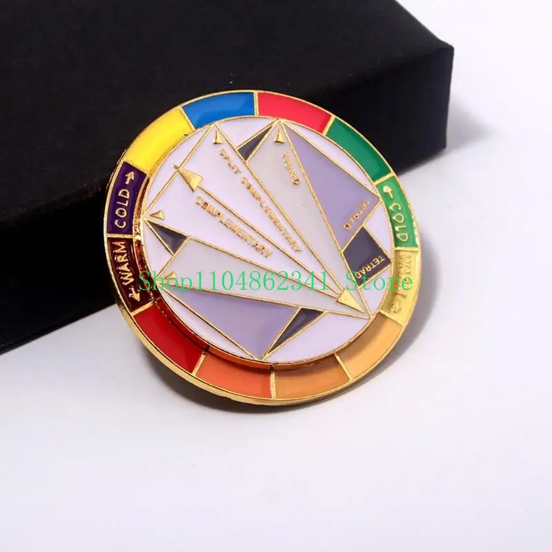 652F Alloy Rotating Color Matching Brooch Lapel Pin Accessories For Fashion Lovers