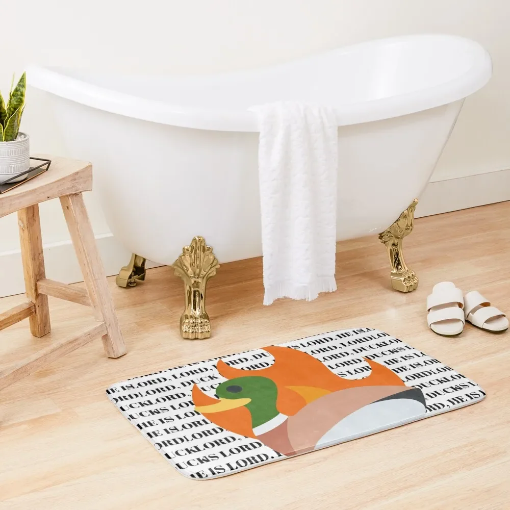 

Duck Is Lord (Fire Version) Bath Mat House Interior Entrance Bathroom Carpet Set Mat
