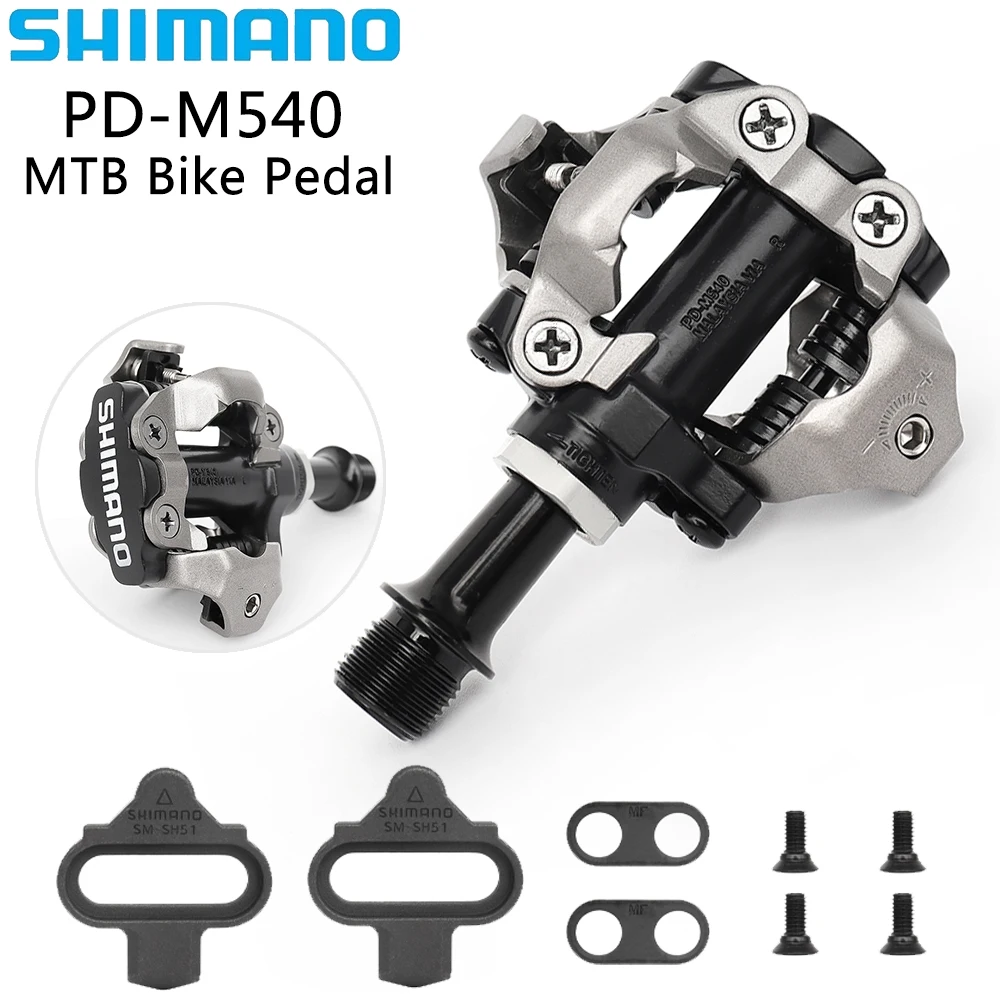 SHIMANO SPD Pedals PD-M540 Self-locking MTB Bicycle Pedal Dual Sided with SM-SH51 for Mountain Bike Original Parts