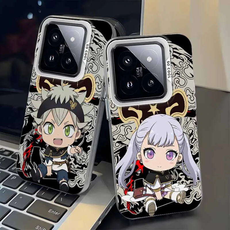 Novo dos desenhos animados bonito trevo preto capa para samsung galaxy s25 borda s24 s23 s22 s21 s20 fe ultra silicone colorido prata caso de telefone