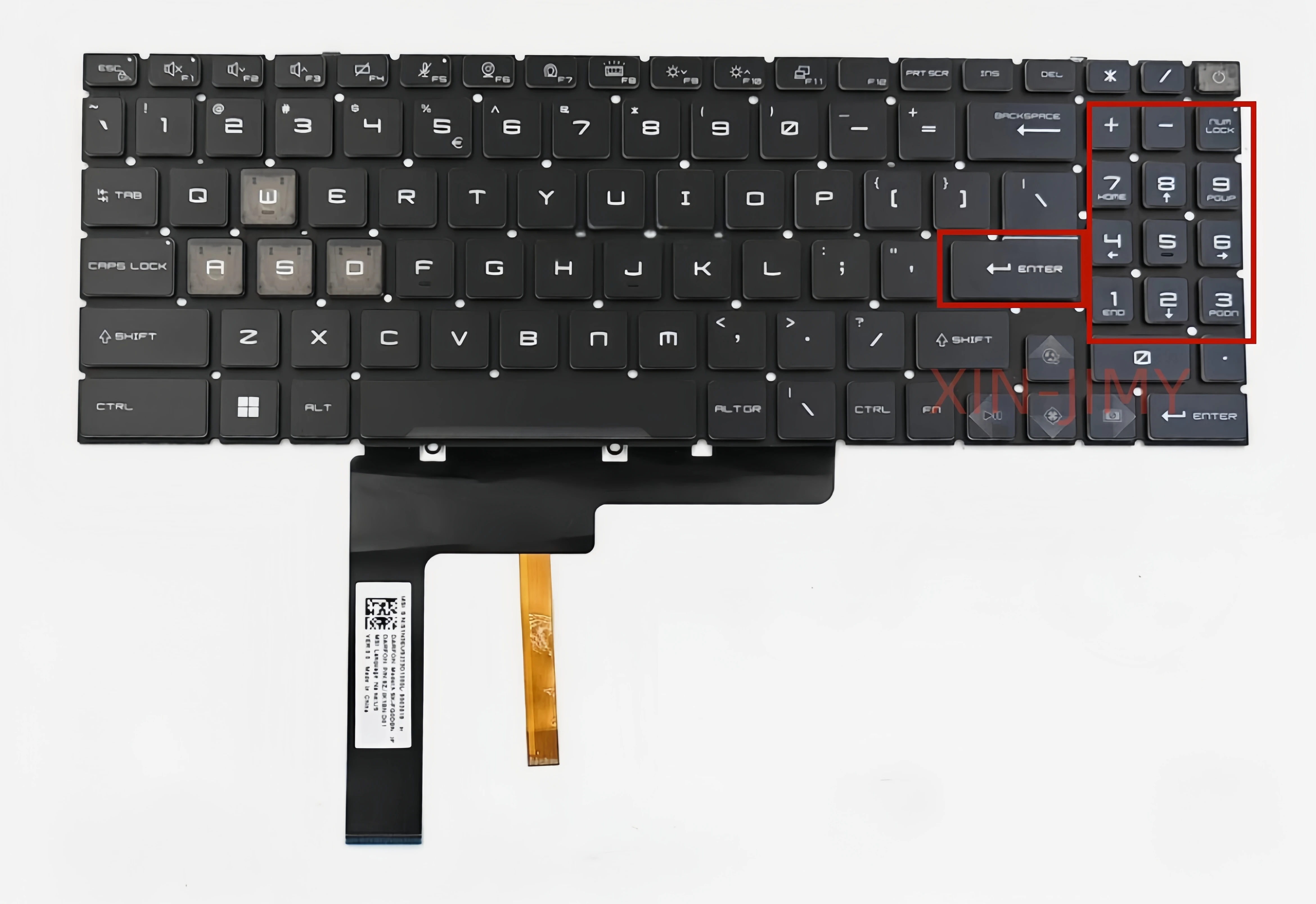 US 4-Zone RGB Backlight Laptop Keyboard For MSI Katana 15 B12UDXK B12VEK B13VFK A15 AI B8VE MS-1585 (Not Fit:Per-Key backlit)