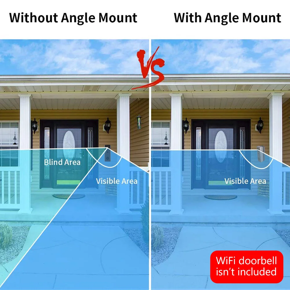 Adjustable Angle Doorbell Bracket for Household Doorbell Bracket Adjustable (Left and Right)