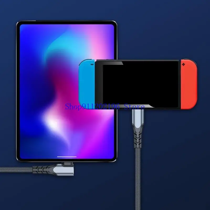 P82A 90 Degree Quick Charging 100W Fast Charging USB C Male Cable Wire