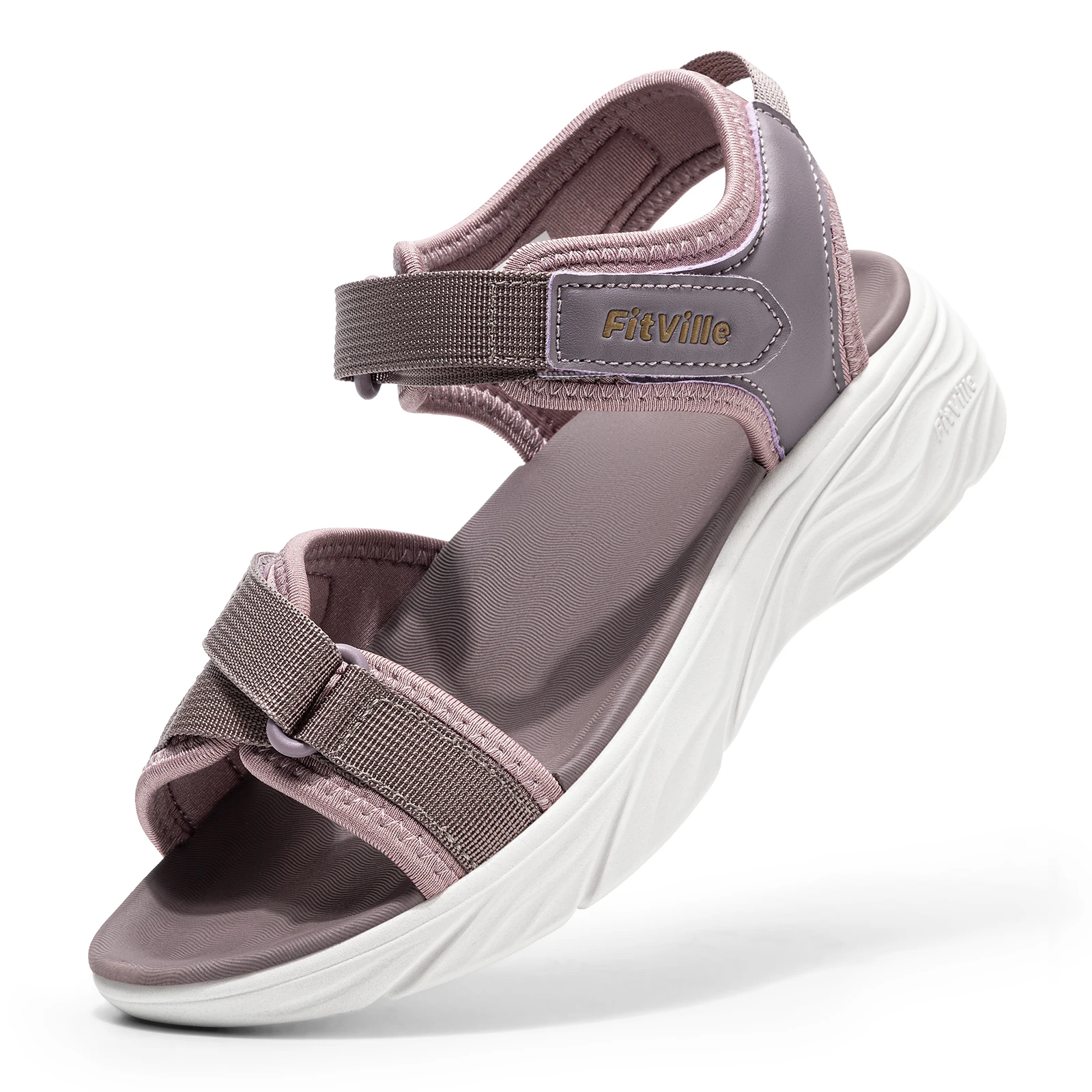 Сандалии Fittington на танкетке для женщин, широкие ортопедические сандалии с открытым носком, винтажные, нескользящие, повседневные, для женщин с диабетом