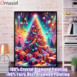 5D Fairy Dust Diamond Painting Tree Full Crystal Drill Diamond Mosaic Art Rhinestones Embroidery Gift Christmas Decoration 2024