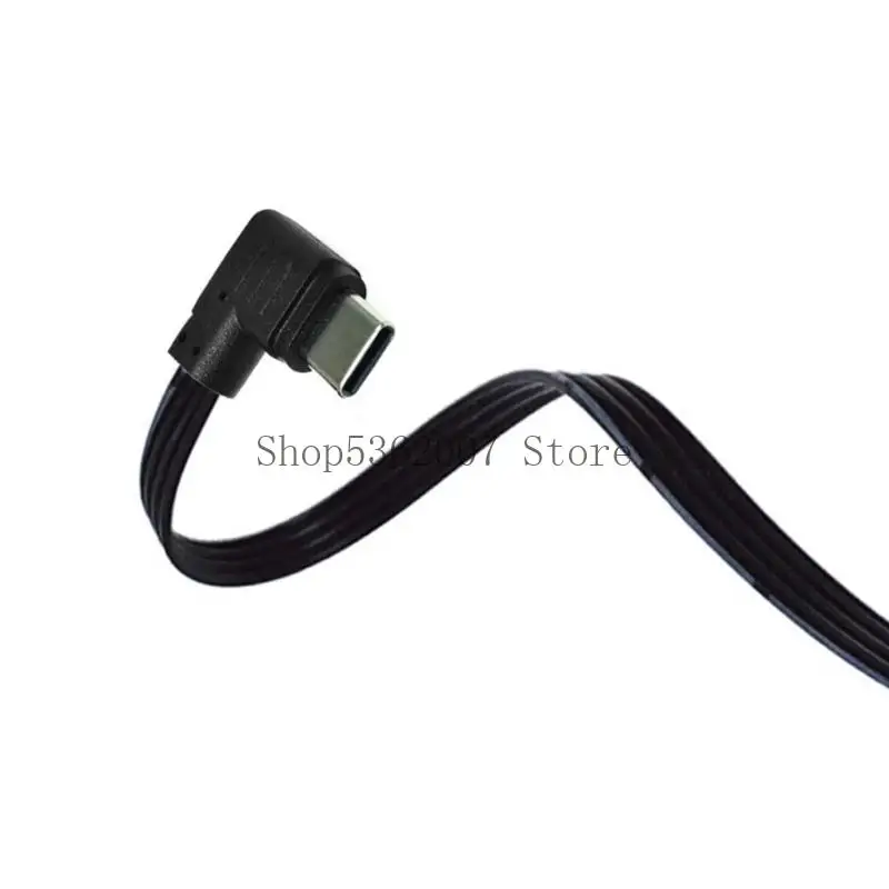 USB 2.0 Мужчина до USB C Тип C Мужские угловые данные плоский кабель FPC для FPV & Disk & Phone 40JB