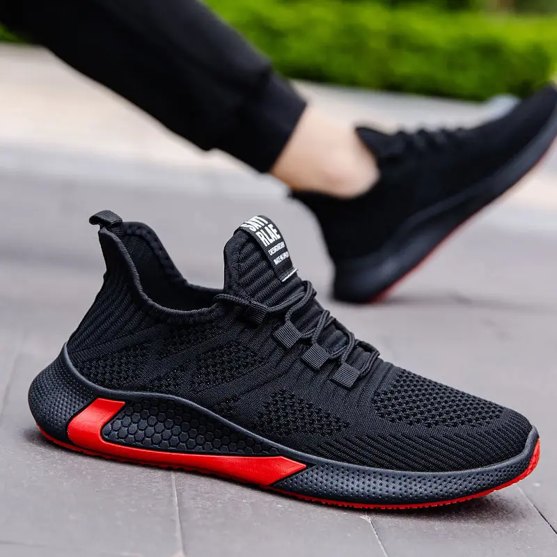 2021 Spring Autumn New Brand Designer Casual Mesh Shoes Men Breathable Running Shoes Men Comfortable All-match Flat Men Sneakers