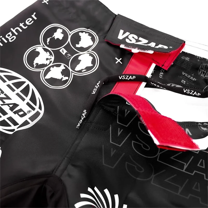 VSZAP szorty MMA mężczyzn spodenki Muay Thai boks spodenki treningowe męskie sporty gimnastyczne bieganie spodnie do fitnessu kieszonkowe stroje